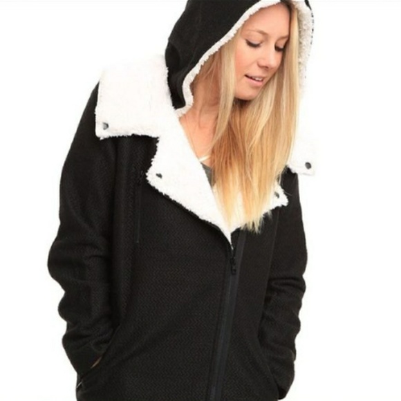 Hurley Jackets & Blazers - HURLEY Nordic Sherpa Jacket blk & White